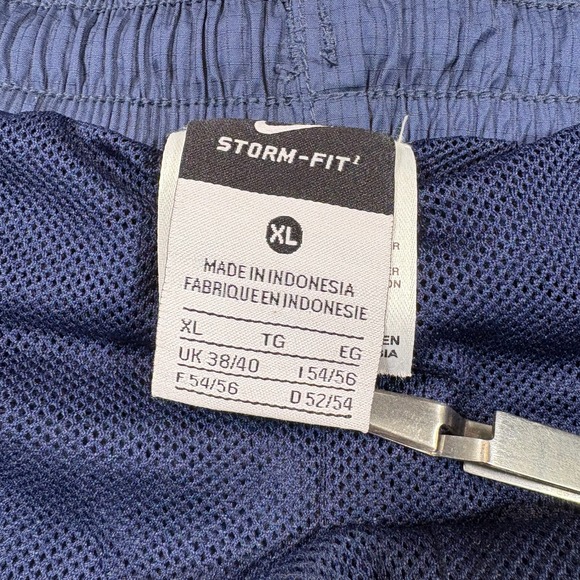 Nike Storm-FIT Mens XL New Trier Football Navy Blue Track Pants - Picture 3 of 6